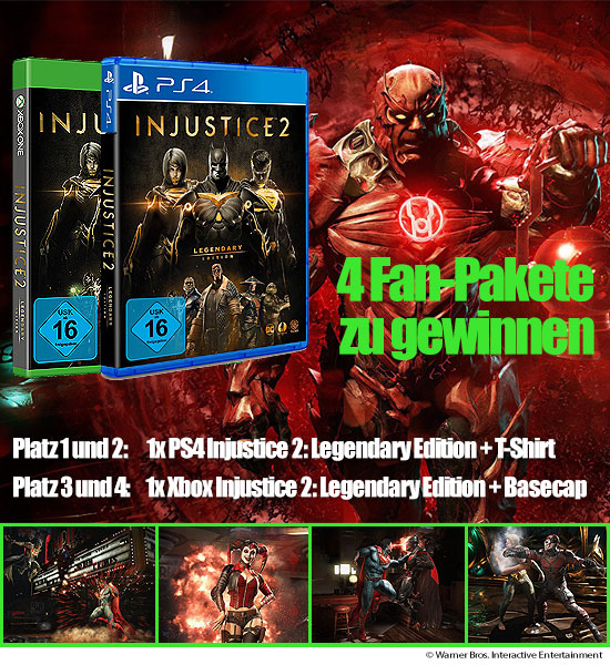 Verlosung: 4 Injustice 2: Legendary Edition Fanpakete